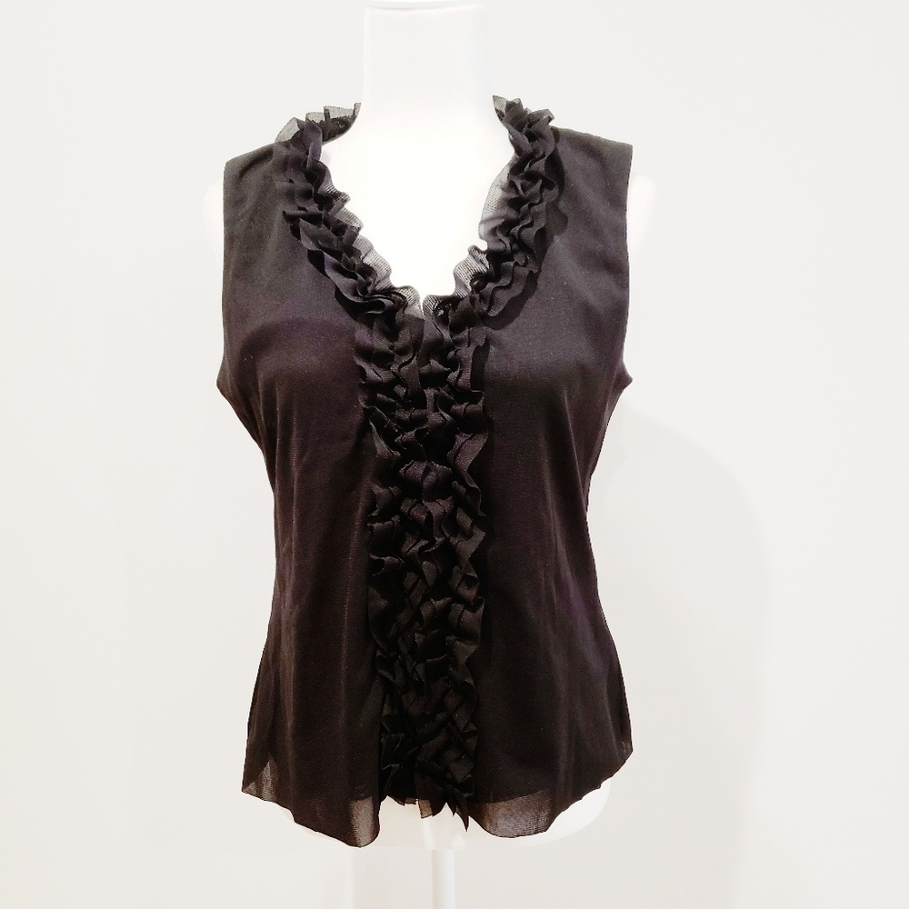 Madison Sleeveless Ruffle Blouse